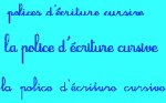 polices d'écriture cursive